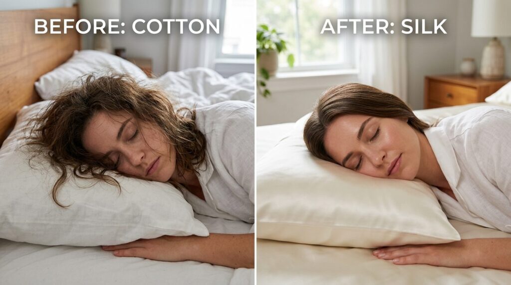 Before and after beauty comparison: Split-screen style showi